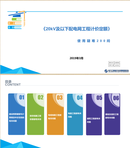 20kV及以下配電網(wǎng)工程計價定額使用疑難200問 （電力工程造價與定額管理總站2019年3月）