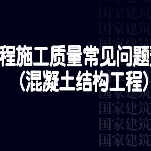 20G908-1建筑工程施工質量常見問題預防措施（混凝土結構工程）